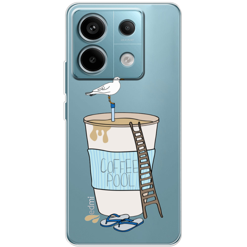 Прозрачный чехол BoxFace Xiaomi Redmi Note 13 Pro 5G Segull in Cofee Pool