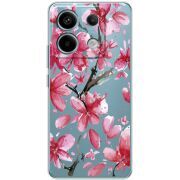 Прозрачный чехол BoxFace Xiaomi Redmi Note 13 Pro 5G Pink Magnolia