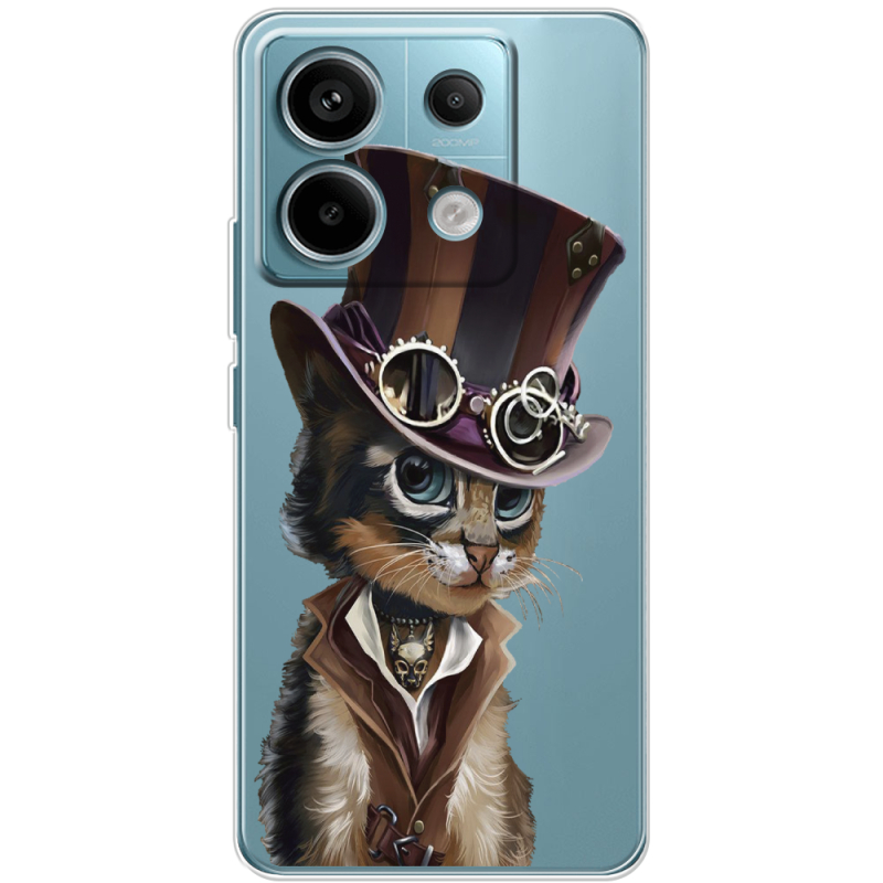 Прозрачный чехол BoxFace Xiaomi Redmi Note 13 Pro 5G Steampunk Cat