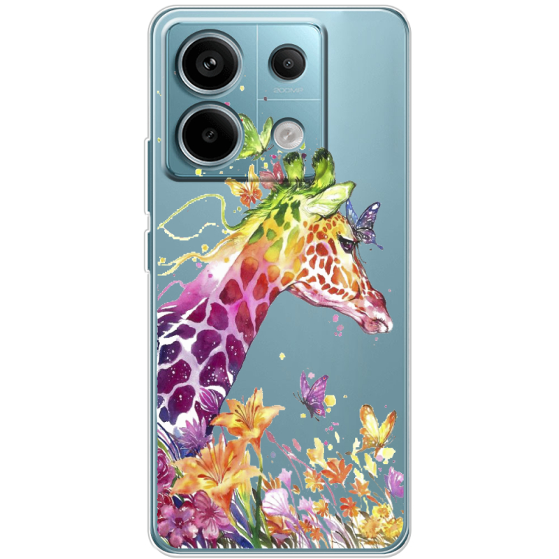 Прозрачный чехол BoxFace Xiaomi Redmi Note 13 Pro 5G Colorful Giraffe