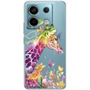 Прозрачный чехол BoxFace Xiaomi Redmi Note 13 Pro 5G Colorful Giraffe