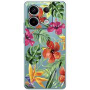 Прозрачный чехол BoxFace Xiaomi Redmi Note 13 Pro 5G Tropical Flowers