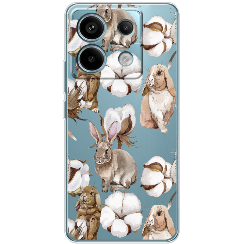 Прозрачный чехол BoxFace Xiaomi Redmi Note 13 Pro 5G Cotton and Rabbits