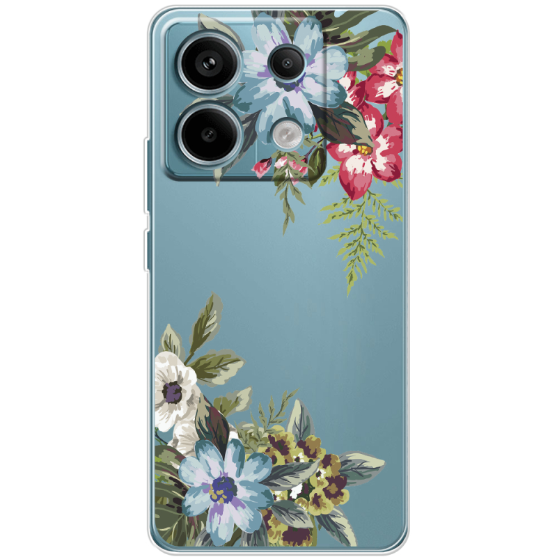 Прозрачный чехол BoxFace Xiaomi Redmi Note 13 Pro 5G Floral