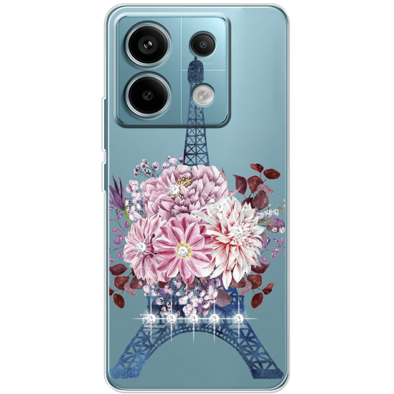 Чехол со стразами BoxFace Xiaomi Redmi Note 13 Pro 5G Eiffel Tower