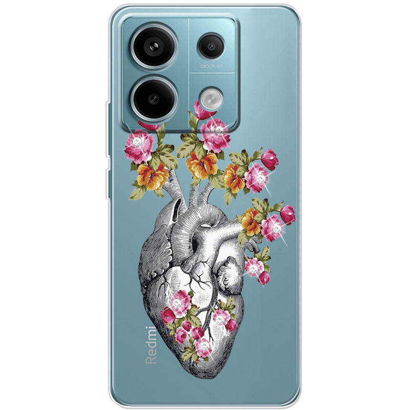 Чехол со стразами BoxFace Xiaomi Redmi Note 13 Pro 5G Heart