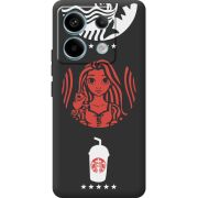 Черный чехол BoxFace Xiaomi Redmi Note 13 Pro 5G RedWhite Coffee