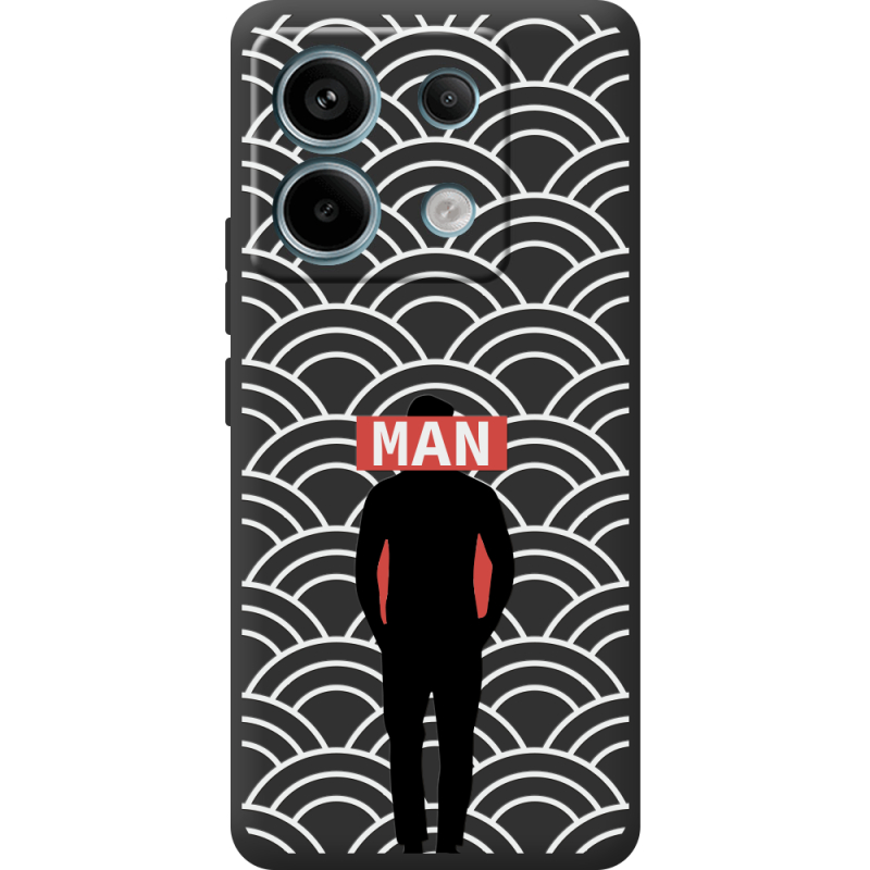 Черный чехол BoxFace Xiaomi Redmi Note 13 Pro 5G Man Pattern