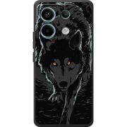 Черный чехол BoxFace Xiaomi Redmi Note 13 Pro 5G Wolf