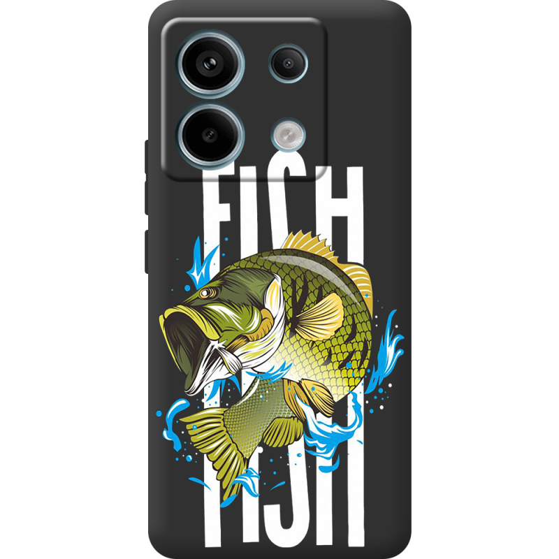 Черный чехол BoxFace Xiaomi Redmi Note 13 Pro 5G Fish