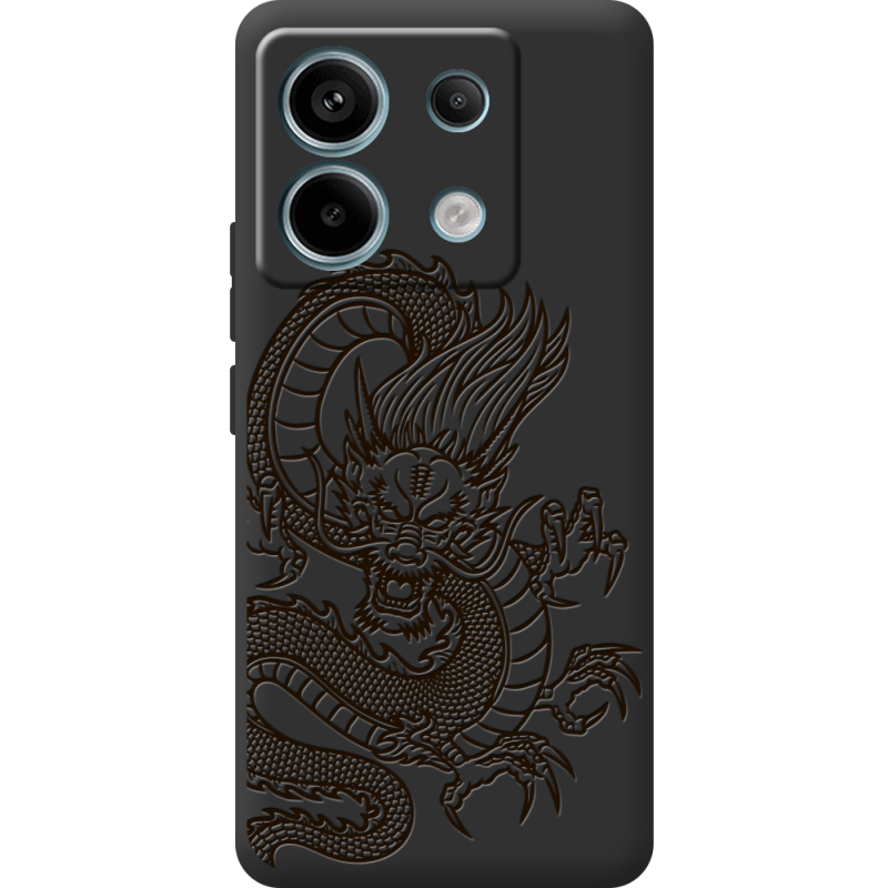 Черный чехол BoxFace Xiaomi Redmi Note 13 Pro 5G Chinese Dragon