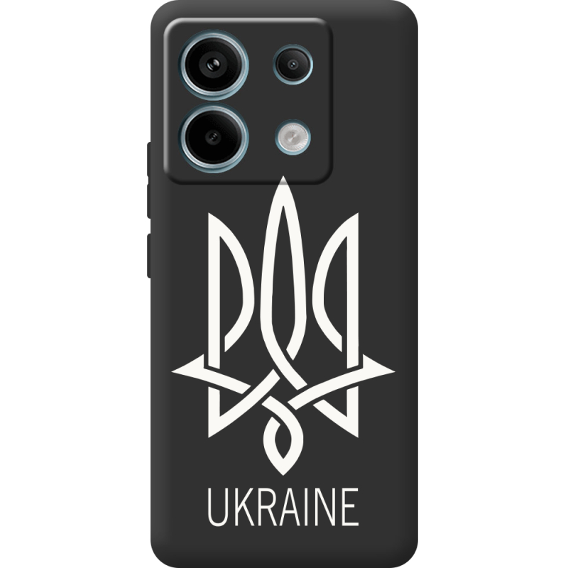 Черный чехол BoxFace Xiaomi Redmi Note 13 Pro 5G Тризуб монограмма ukraine