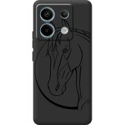 Черный чехол BoxFace Xiaomi Redmi Note 13 Pro 5G Horse