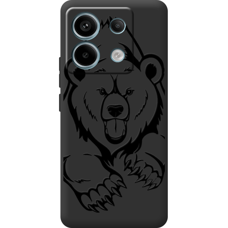 Черный чехол BoxFace Xiaomi Redmi Note 13 Pro 5G Grizzly Bear