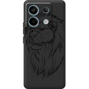 Черный чехол BoxFace Xiaomi Redmi Note 13 Pro 5G Lion