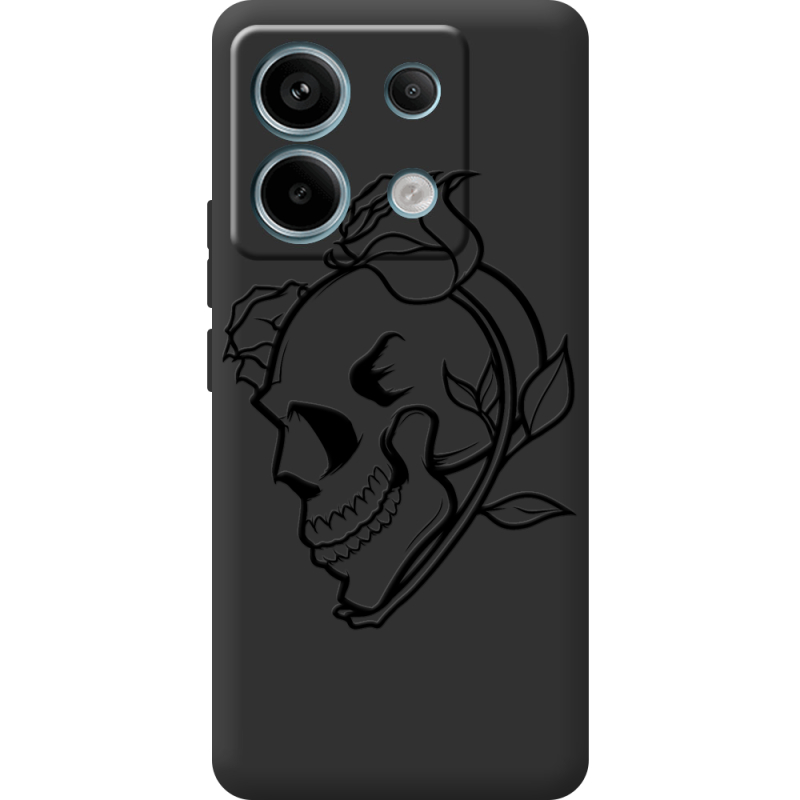 Черный чехол BoxFace Xiaomi Redmi Note 13 Pro 5G Skull and Roses