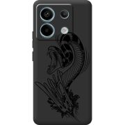 Черный чехол BoxFace Xiaomi Redmi Note 13 Pro 5G Snake