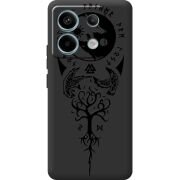 Черный чехол BoxFace Xiaomi Redmi Note 13 Pro 5G Hugin and Munin