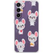 Прозрачный чехол BoxFace Samsung Galaxy S23 FE (S711) с 3D-глазками Mouse