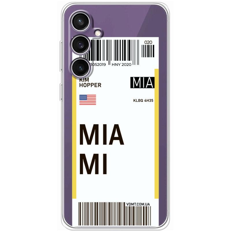 Прозрачный чехол BoxFace Samsung Galaxy S23 FE (S711) Ticket Miami