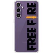 Прозрачный чехол BoxFace Samsung Galaxy S23 FE (S711) Free Fire Black Logo