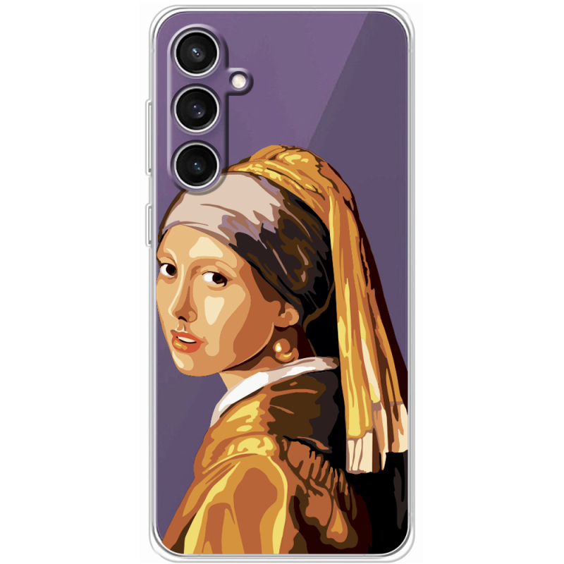 Прозрачный чехол BoxFace Samsung Galaxy S23 FE (S711) Девушка с жемчужной серёжкой