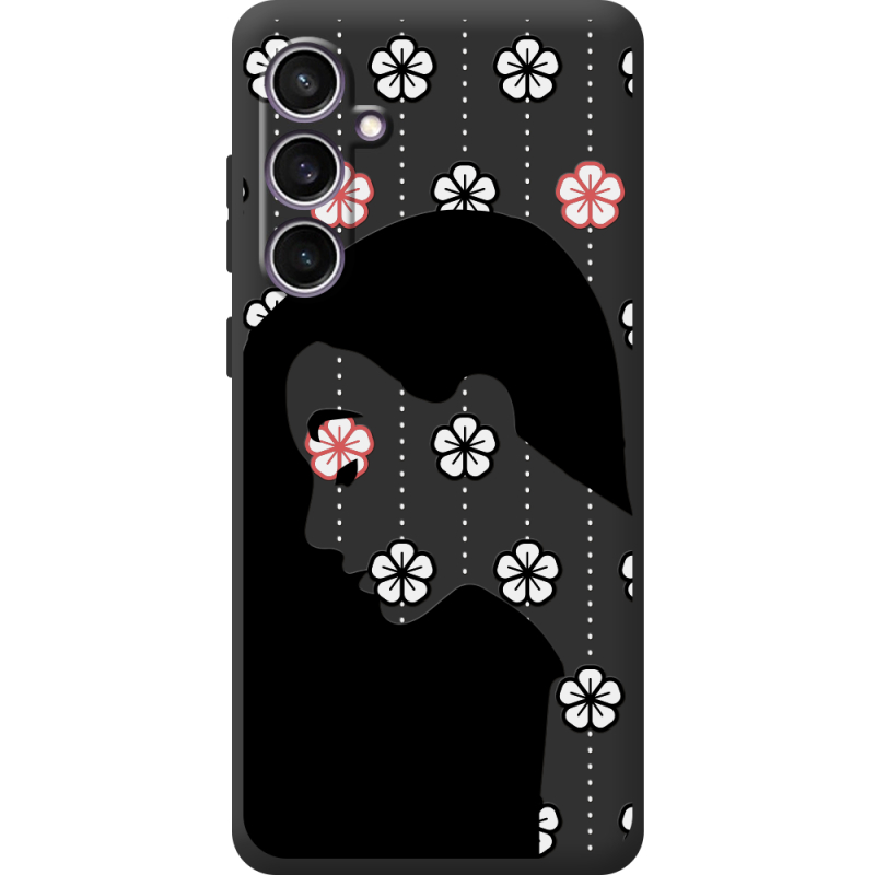 Черный чехол BoxFace Samsung Galaxy S23 FE (S711) Flower Hair