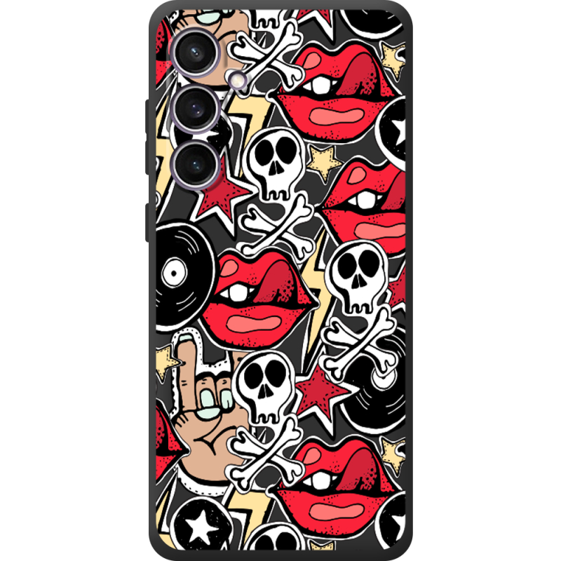 Черный чехол BoxFace Samsung Galaxy S23 FE (S711) Rock Graffiti