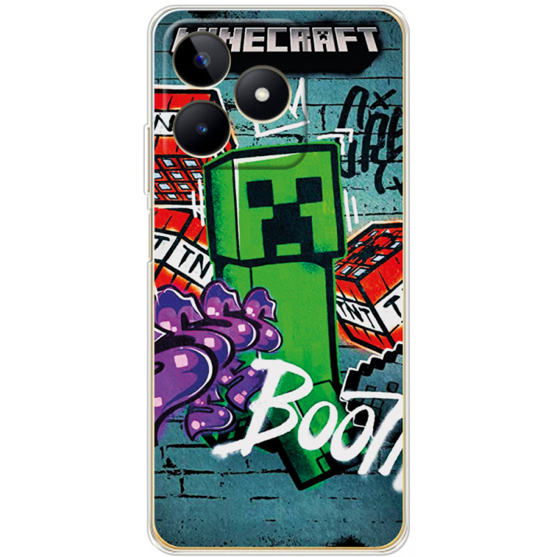 Чехол BoxFace Realme C51 Minecraft Graffiti