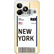 Прозрачный чехол BoxFace Realme C51 Ticket New York