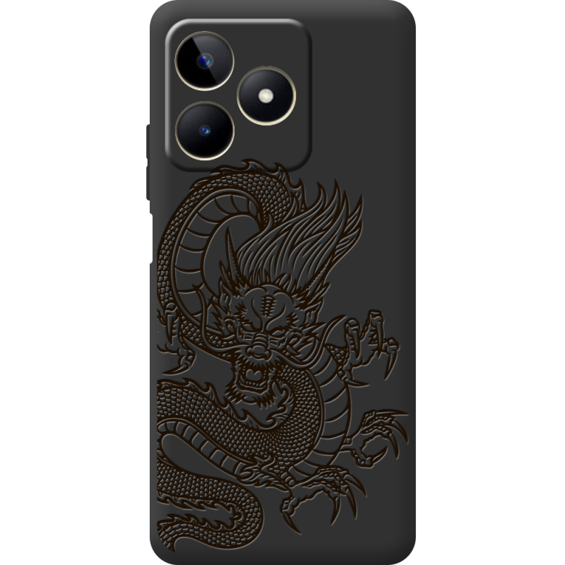 Черный чехол BoxFace Realme C51 Chinese Dragon