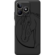 Черный чехол BoxFace Realme C51 Horse