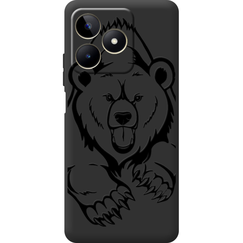 Черный чехол BoxFace Realme C51 Grizzly Bear