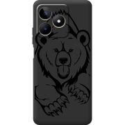 Черный чехол BoxFace Realme C51 Grizzly Bear