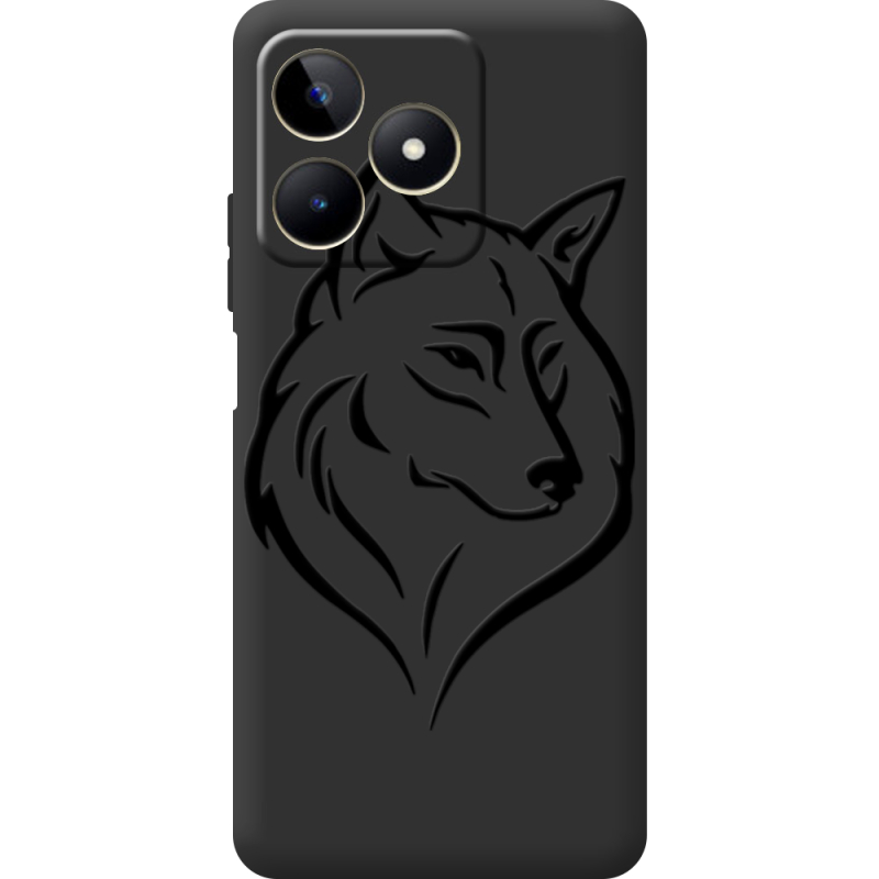 Черный чехол BoxFace Realme C51 Wolf