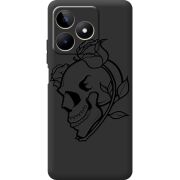 Черный чехол BoxFace Realme C51 Skull and Roses