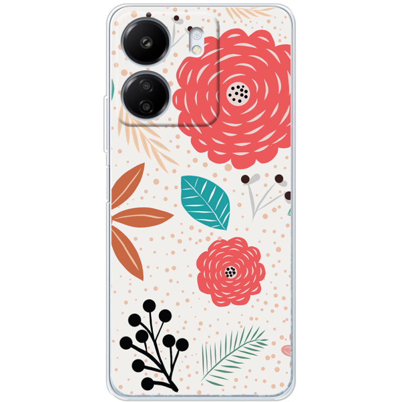 Чехол BoxFace Xiaomi Redmi 13C Line Flowers