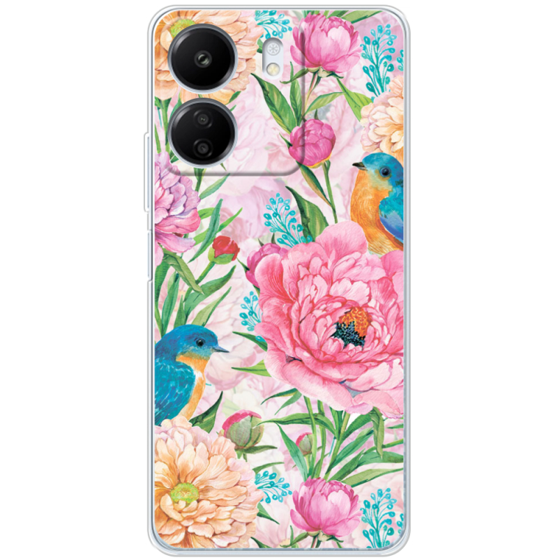 Чехол BoxFace Xiaomi Redmi 13C Birds in Flowers