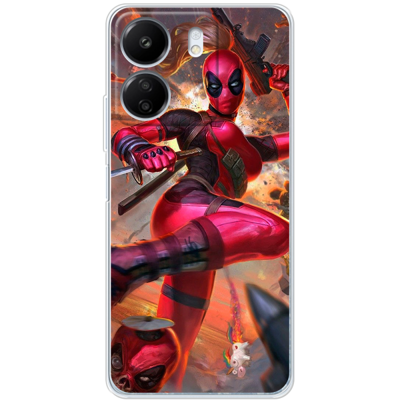Чехол BoxFace Xiaomi Redmi 13C Woman Deadpool