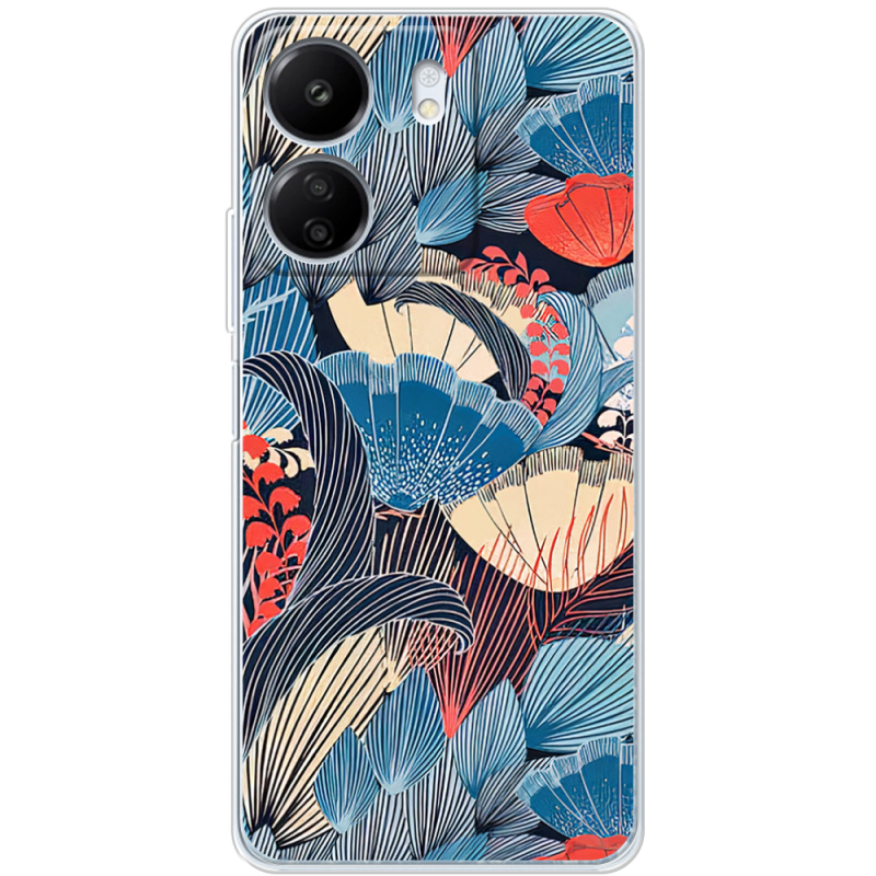 Чехол BoxFace Xiaomi Redmi 13C Blue Herb