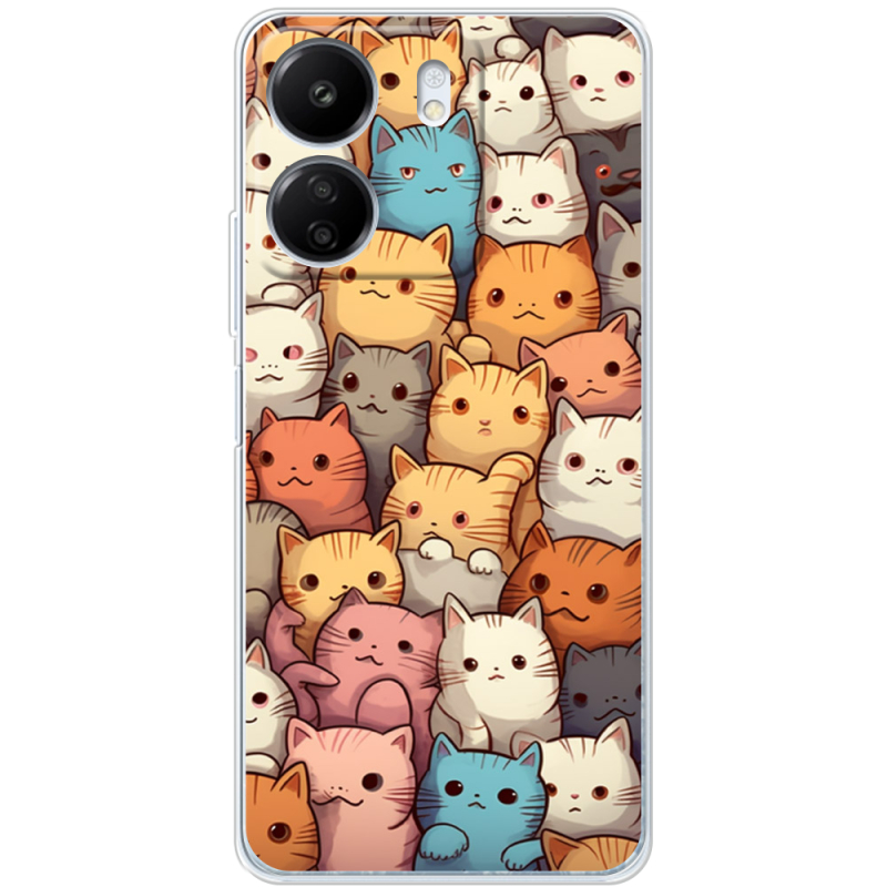 Чехол BoxFace Xiaomi Redmi 13C Котики муркотики