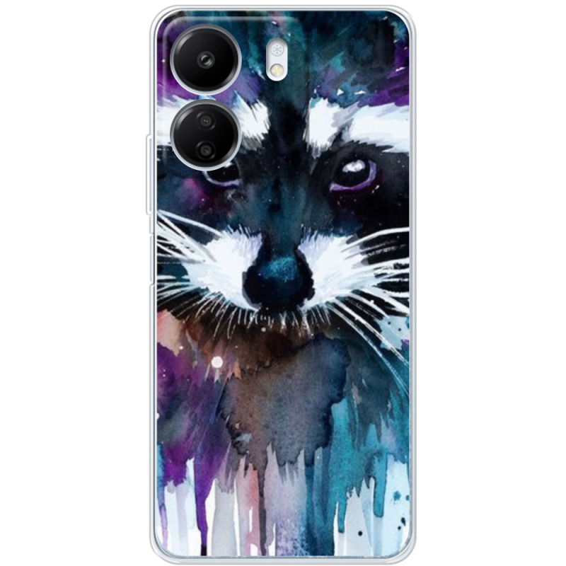 Чехол BoxFace Xiaomi Redmi 13C Акварельный енот
