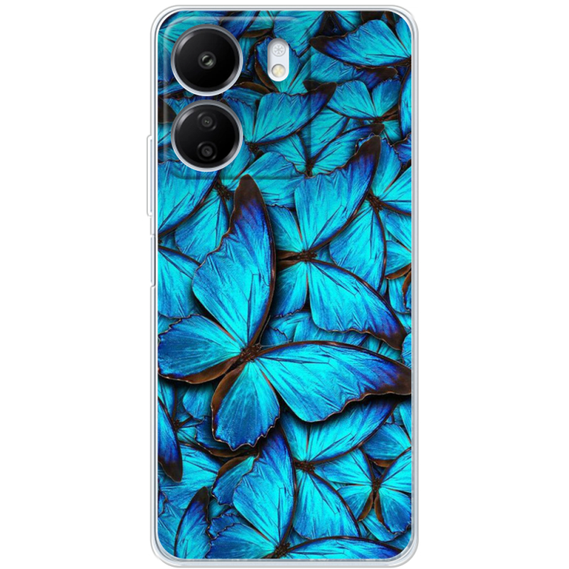 Чехол BoxFace Xiaomi Redmi 13C лазурные бабочки