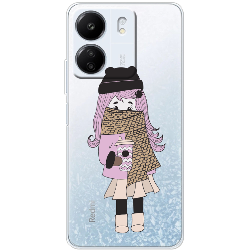 Прозрачный чехол BoxFace Xiaomi Redmi 13C Winter Morning Girl