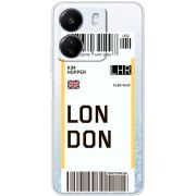 Прозрачный чехол BoxFace Xiaomi Redmi 13C Ticket London