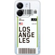 Прозрачный чехол BoxFace Xiaomi Redmi 13C Ticket Los Angeles