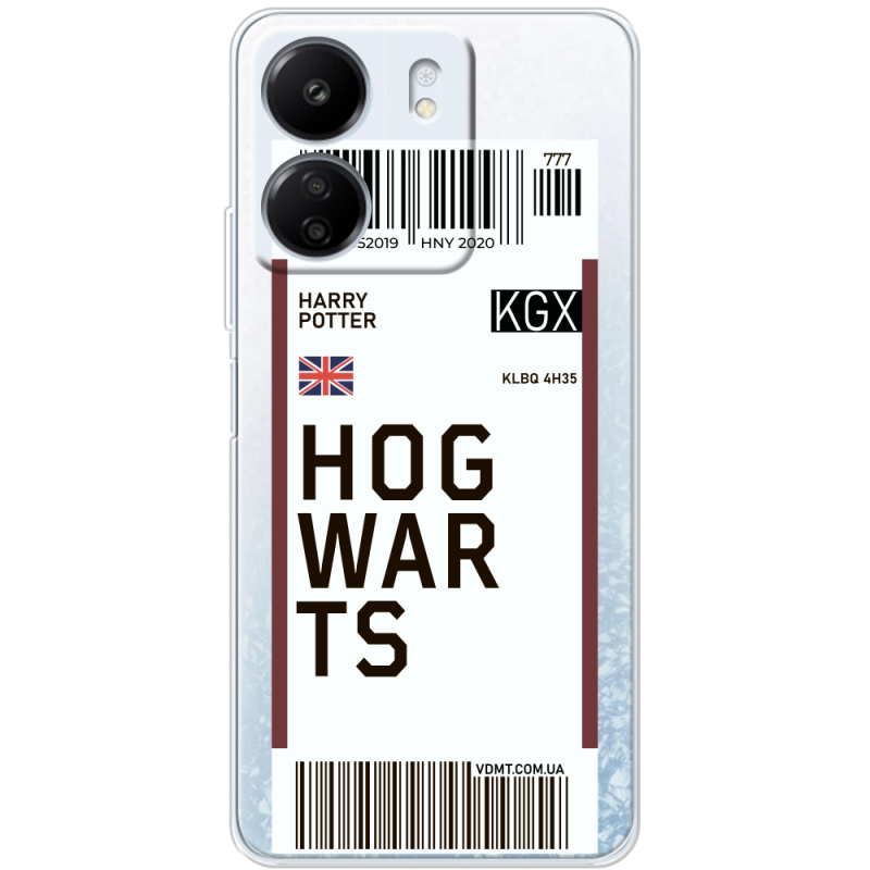 Прозрачный чехол BoxFace Xiaomi Redmi 13C Ticket Hogwarts