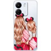 Прозрачный чехол BoxFace Xiaomi Redmi 13C Mouse Girls