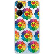 Прозрачный чехол BoxFace Xiaomi Redmi 13C Hippie Flowers