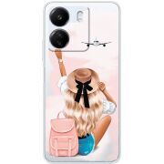 Прозрачный чехол BoxFace Xiaomi Redmi 13C Travel Girl